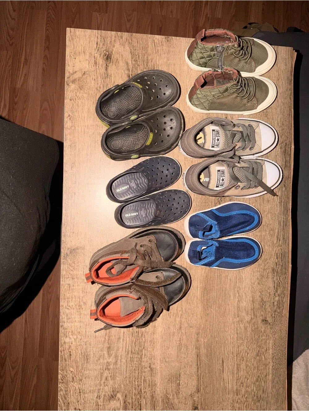 Assorted Kids Shoes Pack - Brown, Green, Gray, Blue, Black